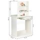 Modern Dressing Table with Large Mirror and Shelves ModernHome, White