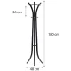 Modernhome YLT-0603 Freestanding Metal Coat Rack Black