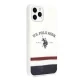 Apple iPhone 11 Pro Max 6.5\'\' US Polo Tricolor Pattern Collection Case Cover (USHCN65PCSTRB), White