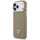 Guess Grained Triangle Logo MagSafe Phone Case Cover iPhone 17 Pro Max - brown