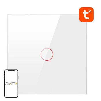 Avatto TS02-EU-W1 Smart Light Switch 1-Way Wi-Fi TUYA, White