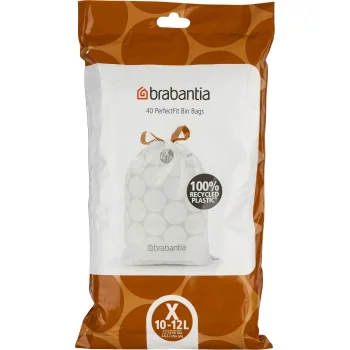 Brabantia PerfectFit Bin Liners Bo & NewIcon, Code X, 10-12L, 40 pcs