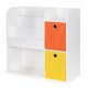 Kids Bookshelf and Toy Storage Organizer Cabinet with Bins by ECOTOYS, White