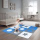 Foam Floor Puzzle Mat Play Pad Carpet - Set of 9 pcs., Blue