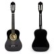 ECOTOYS Large Wooden Kids Guitar with 6 Strings, Black