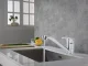 Kitchen Sink Faucet with Long Spout, Chrome