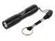 Mini tactical LED flashlight with keychain, battery powered