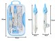 Precision 9-Piece Geometry Set for School with Compass and Case, Blue