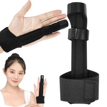 Fabric Finger and Wrist Stabilizer with Splint and Velcro