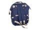 Diaper Bag Backpack with Insulated Pockets for Stroller, Navy Blue