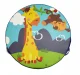 Wooden Tambourine for Kids with Colorful Drum, Giraffe Design