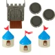 Kinetic Sand Play Set for Kids 1100g, Castle, Vehicles and Molds