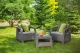 Keter Corfu Weekend Garden Furniture Set (Table and 2 Chairs), Graphite Gray