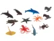 Ikonka Animal Figures Set (Sea, Wild, Farm, Dinosaurs), 48 pcs