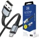 3mk Hyper Cable N-SERIES USB-A to Micro USB Cable 1m 12W, Black