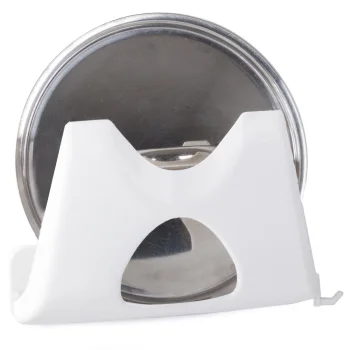 Kitchen Holder for Pot Lids and Cutting Boards, White