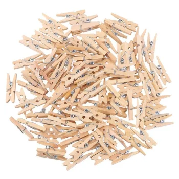 Mini Decorative Wooden Pegs, 2.5 cm, 100 pcs