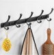 Wall-mounted clothes rack, black