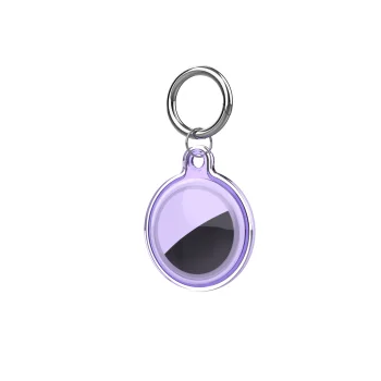 Waterproof Case for Apple AirTag with Carabiner, Purple