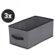 Massido Large Textile Wardrobe with Drawers, Graphite