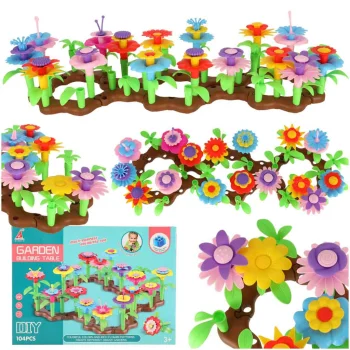 Creative Flower Garden Building Blocks Set - 104 Pieces