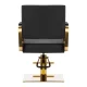 Gabbiano Avila Hairdressing Chair, Black with Gold Base
