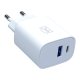 3Mk Protection FlowPower 25W Wall Charger, USB-C/USB-A, White