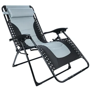 Gotel L66R4 Premium Foldable Garden Lounger with Table