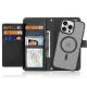 Dux Ducis Lawa Leather Wallet Case for iPhone 15 Pro Max, Black