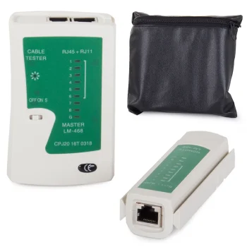 Network Cable Tester RJ45 and RJ11 with Case