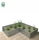 Raised Garden Bed Klasika Garden L-Shape, Galvanized, 150x150 cm
