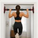 Adjustable Doorway Pull-Up Bar, 70-100 cm, Black/Red