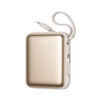 Joyroom JR-PBF27 22.5W 10000mAh Power Bank with Built-in Cables, Gold