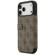 Guess Book 4G Metal Logo Folio Case for iPhone 17 Pro Max - Brown