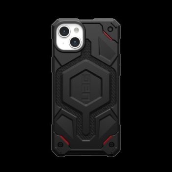 Apple iPhone 15 Plus 6.7'' UAG MagSafe Monarch Pro Hard Case Cover, Black Kevlar