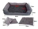 Waterproof Dog Bed with Pillows XL 90x75 cm