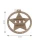 Ruhhy Wooden Christmas Tree Ornaments, 10 pcs, Brown / Beige