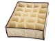 Underwear and Socks Drawer Organizer, 20 Compartments, Beige