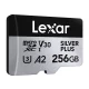 Lexar High-Performance Silver Plus microSDXC Memory Card 256GB + Adapter