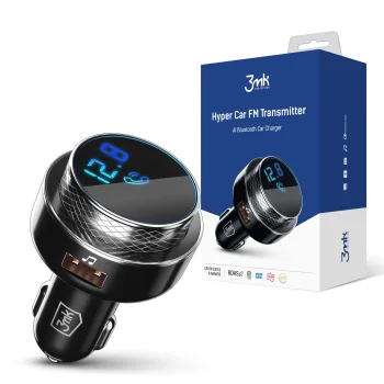 3mk Hyper Car FM Transmitter with Bluetooth & 30W Charging