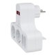 Maclean MCE224G 4-Way Socket Adapter with Switch, Schuko, White