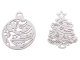Wooden Christmas Tree Decorations, Pendants, Ornaments, 20 pcs.