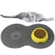 Dog and Cat Bowl Mat, Dark Grey