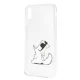 Karl Lagerfeld Choupette Fun iPhone XS Max dėklas, skaidrus