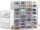 Modular Shoe Storage Box Organizer with Clear Door 31x21x12.5cm