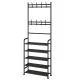 Metal Freestanding Clothes, Shoes & Hat Rack with 4 Shelves, 168 cm