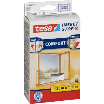 Tesa Insect Stop Comfort Window Insect Screen 1.30 x 1.50 m, White 55388