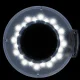 Hydraulic Beauty Bed Set A210 with LED Magnifying Lamp S5 & Stool 302, White