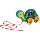 Wooden Kids Rattle Pull Along Toy with Rope Turtle