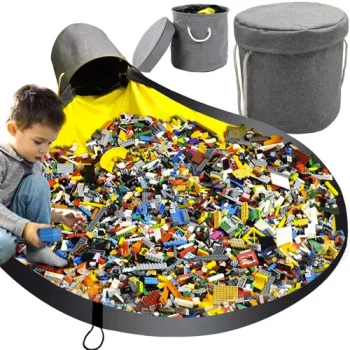 Kruzzel 19556 Toy Storage Basket with Play Mat